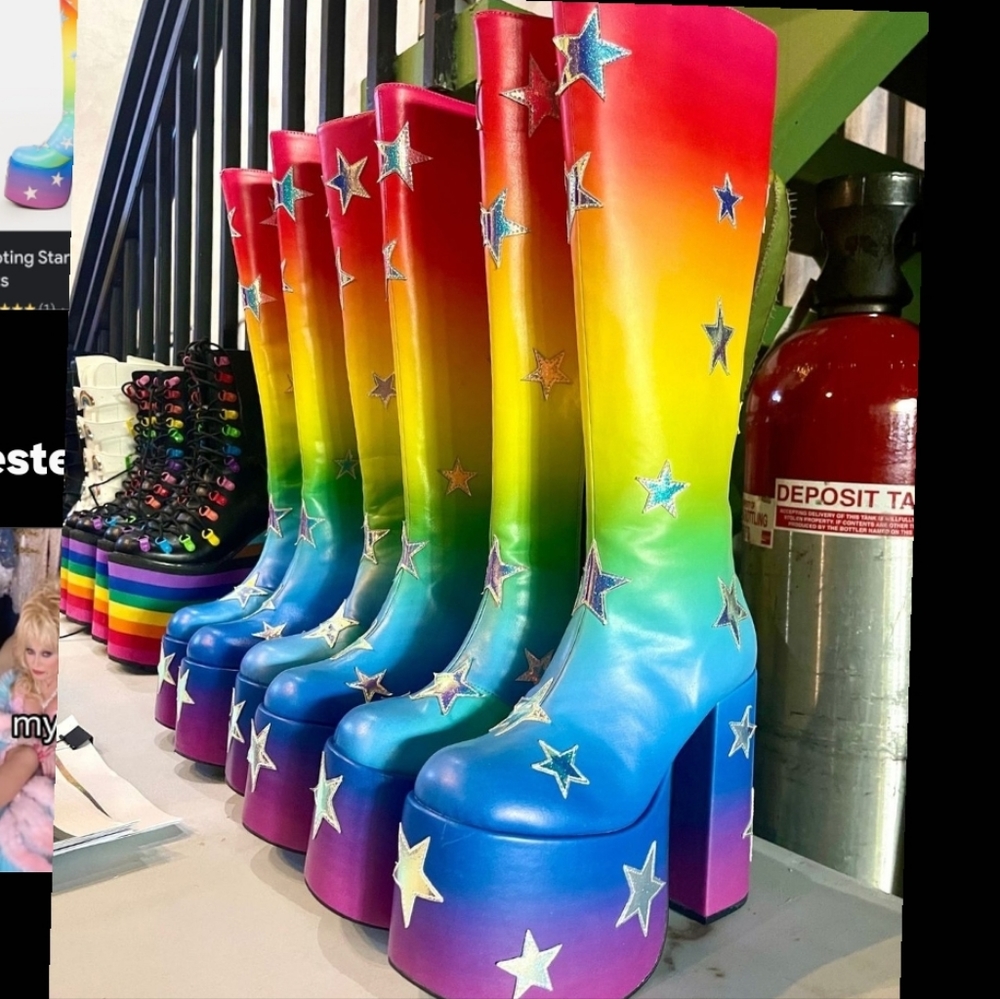 CLUB EXX SHOOTING STAR KNEE HIGH BOOTS